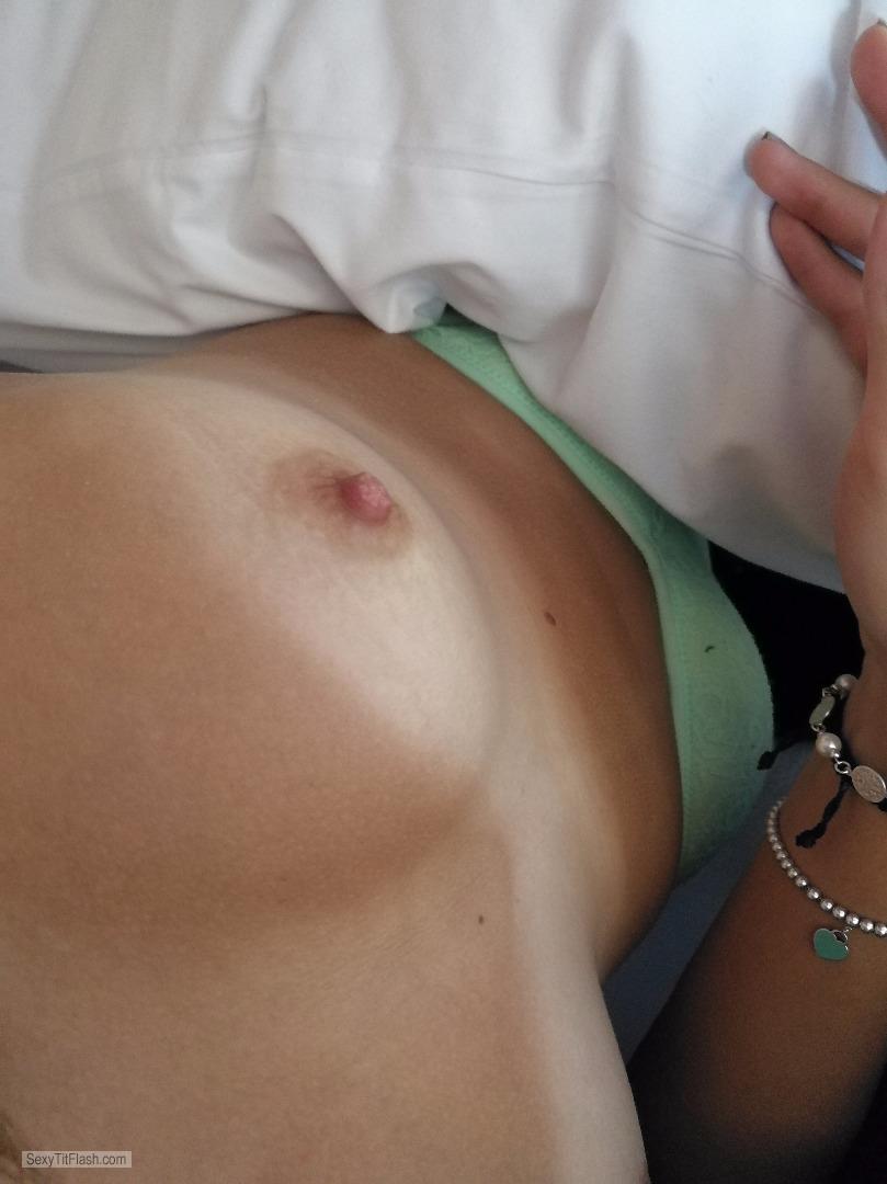 Tit Flash: My Small Tits With Very Strong Tanlines (Selfie) - Isabela from United Kingdom